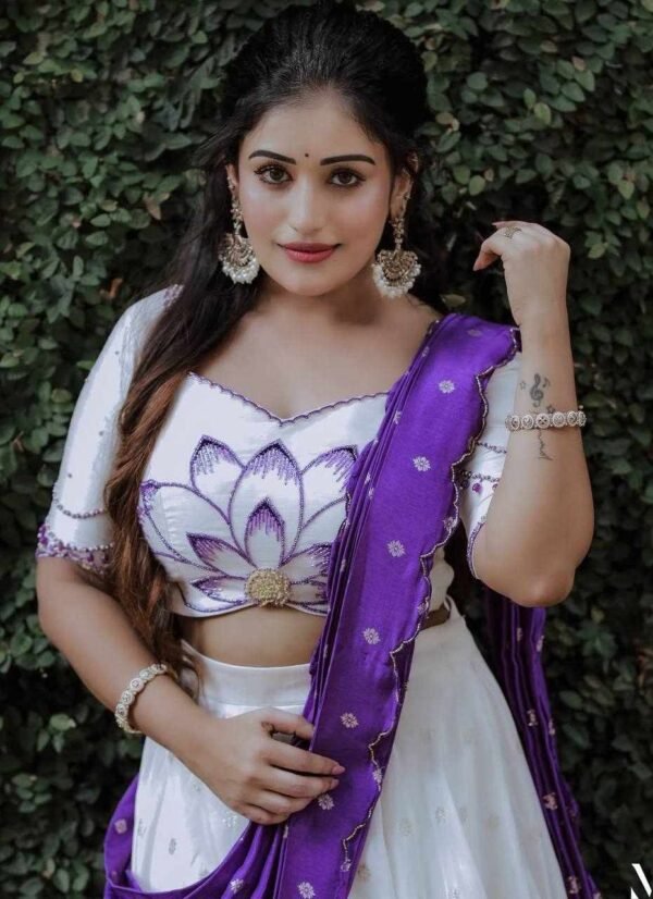 PC 500 Real Hand Work With Digital Print Party Wear Lehenga