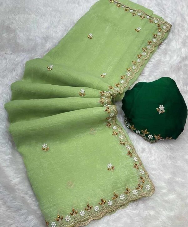 RC Green Candy Crush Silk Saree