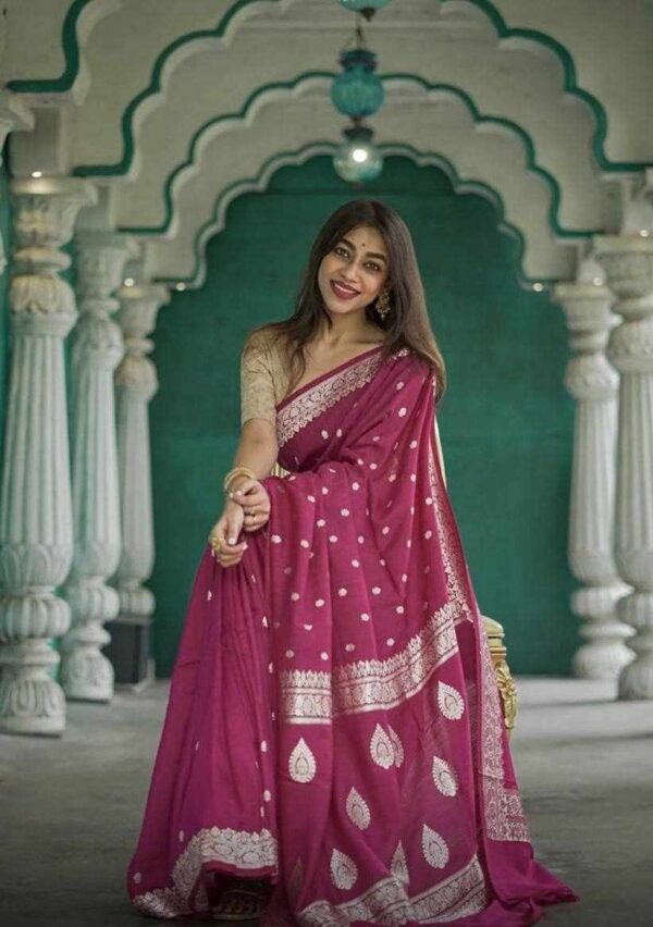 KP 6040 BLUE SOFT LILAN SAREE