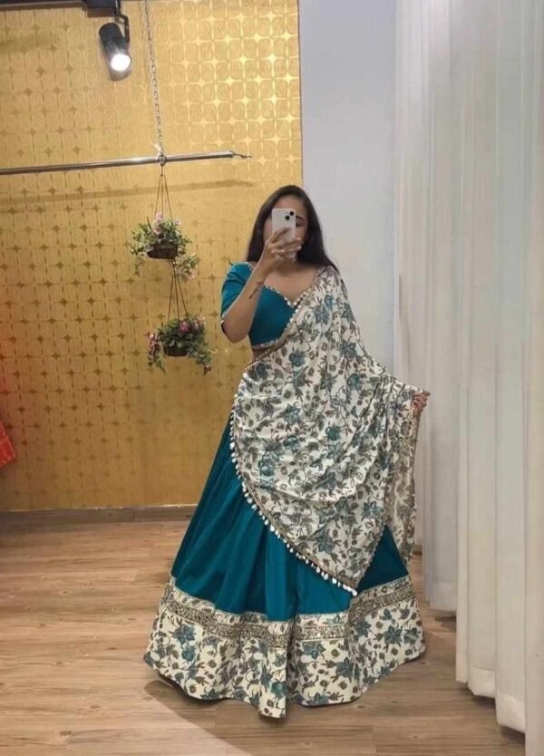 MF 435 Blue Sequence Work Lehenga
