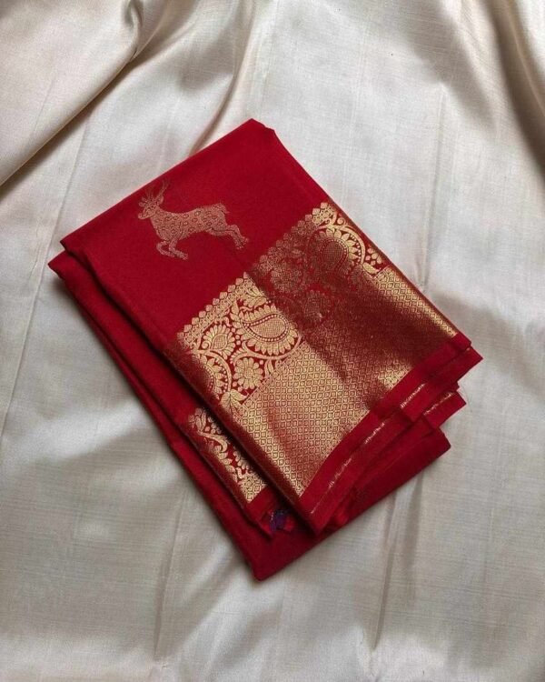 KPR 239 RED SOFT LICHI SILK SAREE