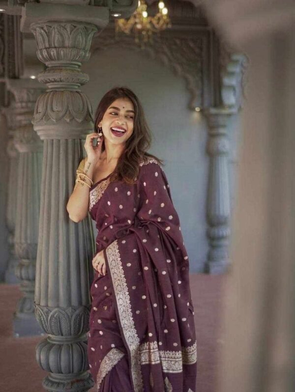 KP 6040 WINE SOFT LILAN SAREE