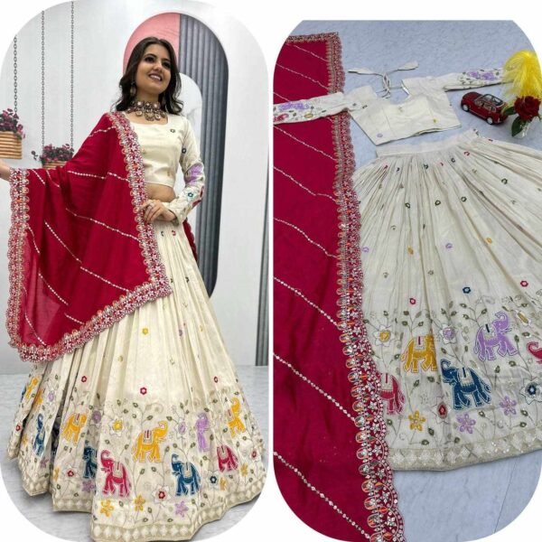 PC 503 Pure Tissue Silk Wedding wear Lehenga