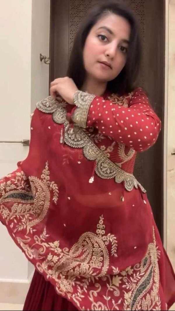 PC 508 Heavy Embroidery Coadding Sequence Work Lehenga