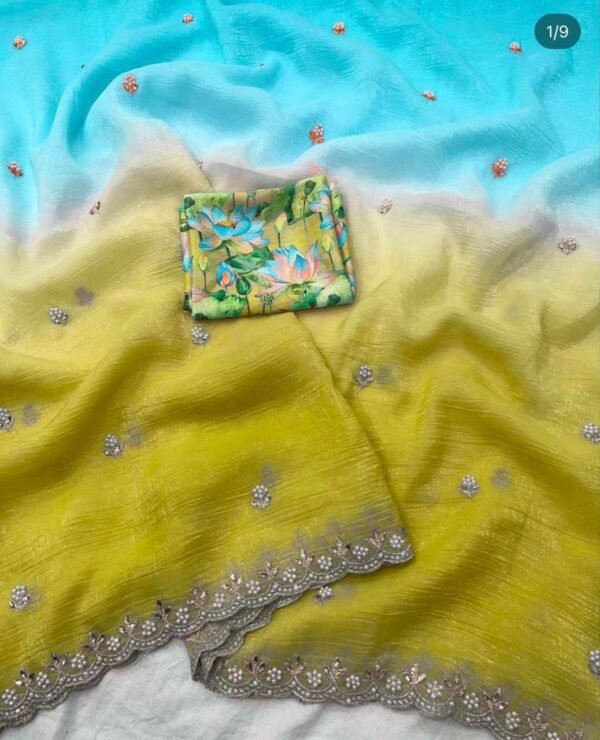 RC Y Candy Crush Silk With Beautiful Embroidery Saree