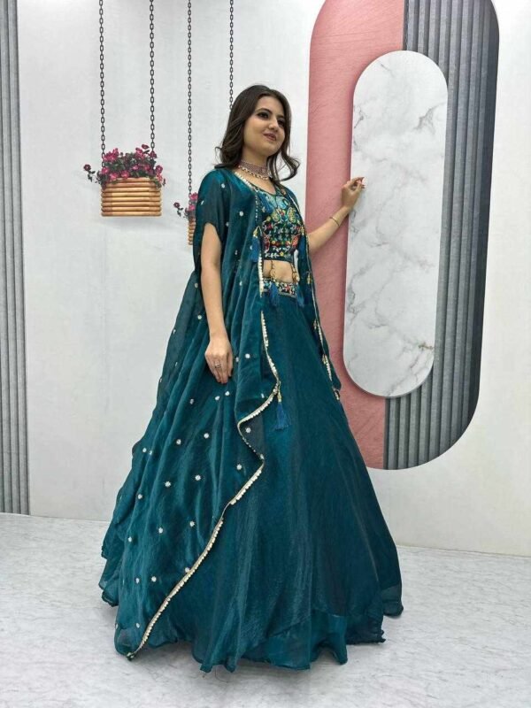 PC 501 Heavy Embroidery Thread & Sequence Work Lehenga