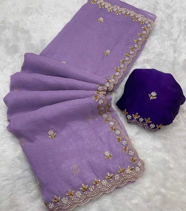 RC Lavender Candy Crush Silk Saree