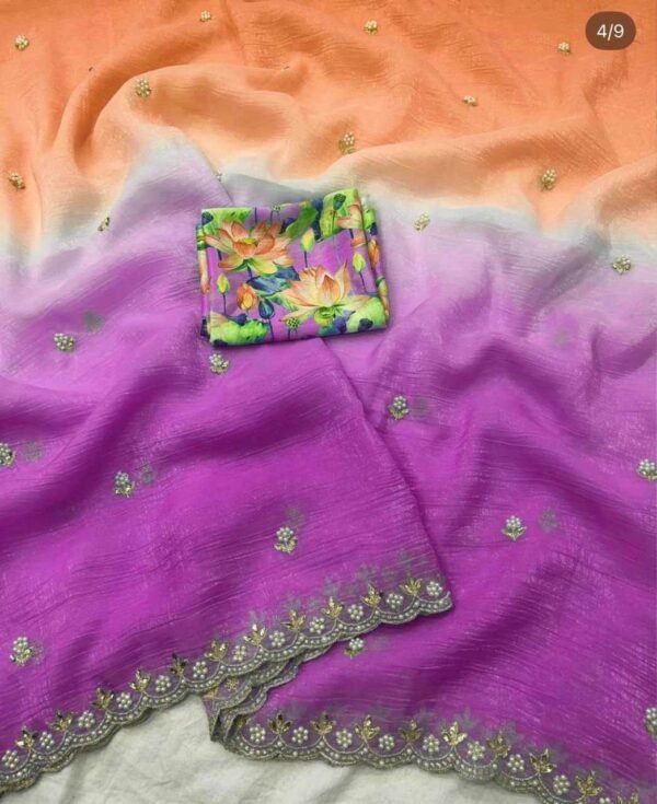 RC P Candy Crush Silk With Beautiful Embroidery Saree