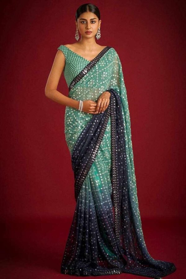 KPW 307 Heavy Fox Georgette With Pedding Partywear Saree